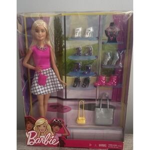 NEW Barbie Doll & Accessories 2016 Boutique Fashion Shoes & Purses Mattel In Box